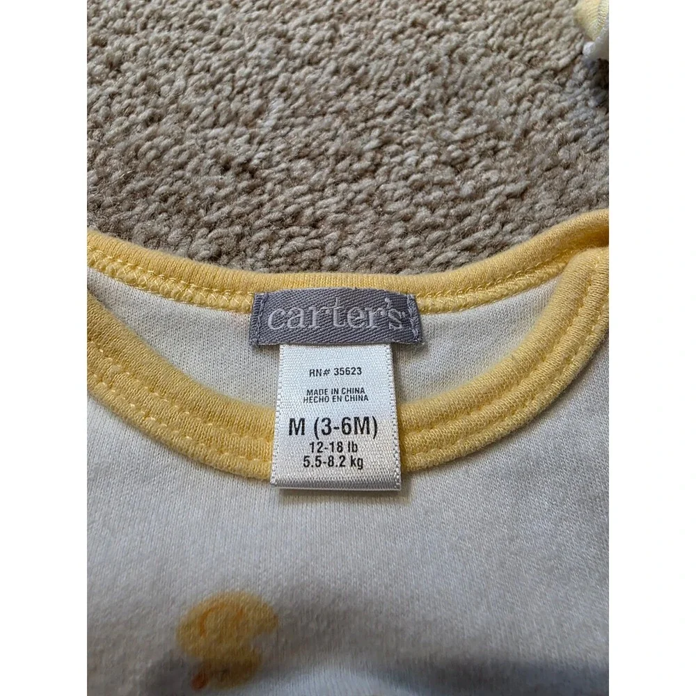 Vintage Carter's‎ 3 piece Infant 3-6 months Yellow Duck Bundle